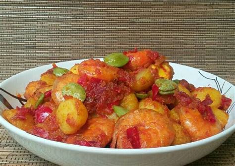 Resep Balado Telur Puyuh Kentang Udang Dan Petai Oleh Mimidini Cookpad