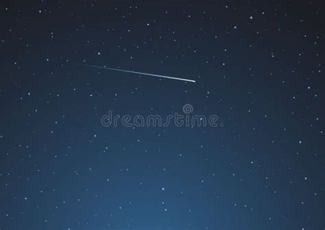 Night Sky With Shooting Star Stock Vector Illustration Of Cool Star