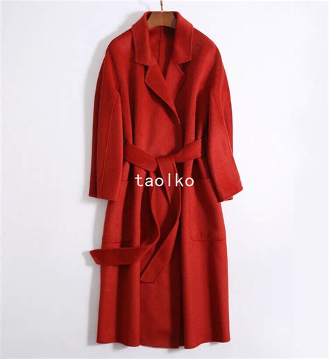 Occident Womens Lapel Collar Long Trench Coat Wool Overcoat Belt Oversize Winter Ebay