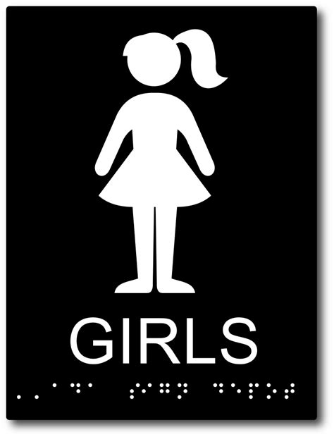 Girls Bathroom Sign - ADA Compliant School Lavatory Sign – ADA Sign Depot