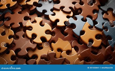 A Set Of Interlocking Puzzle Pieces Forming A Larger Picture Symbolizing Teamwork And Problem