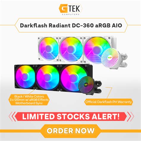 Darkflash Radiant Dc Mm Aio Liquid Cpu Cooler W Argb