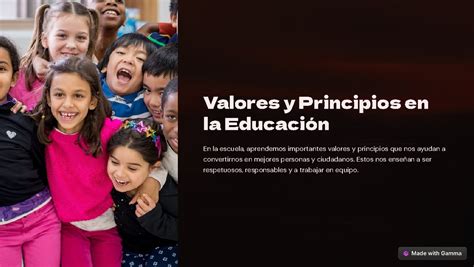 Valores Y Principios En La Educacion Valores Y Principios En La