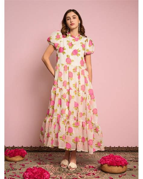 Sister Jane Zinnia Tiered Maxi Dress In Pink Lyst