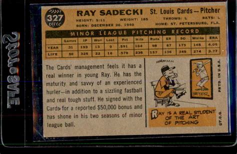 Ray Sadecki Topps St Louis Cardinals Signed Baseball Card