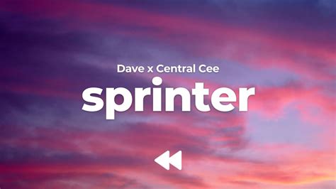 Dave X Central Cee Sprinter Clean Lyrics YouTube