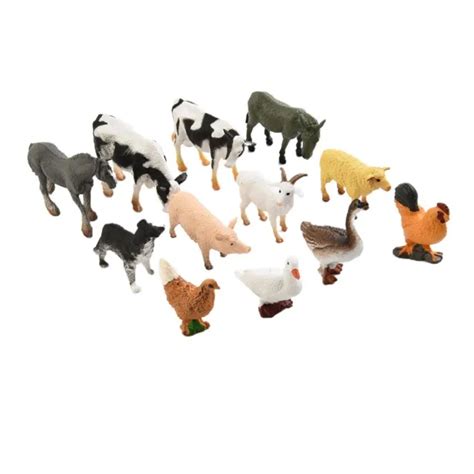 ENSEMBLE DE MINI Figurines Animaux De Ferme 12 Pi Ces Mod Les