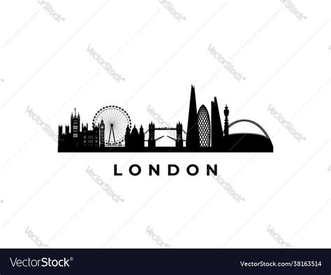 London skyline travel famous landmarks Royalty Free Vector