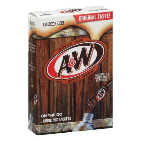 Aandw Drink Mix Packets Sugar Free Root Beer On The Go