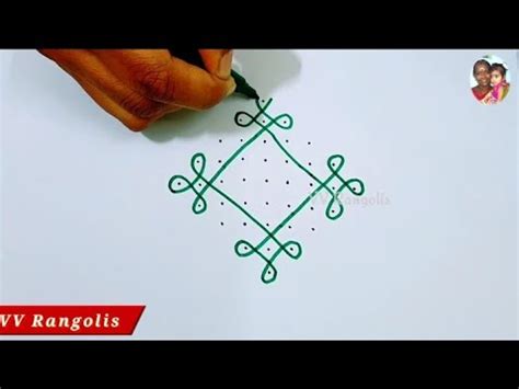 Beginners Sikku Kolam With X Dots Besic Kambi Kolam Beginners