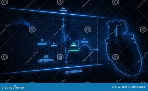 St Segment From Electrocardiogram Wave Or Ecg Or Ekg Stock Photography