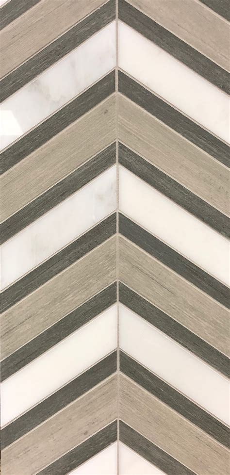 Intrigue Gray Fawn Chevron Tile Outlet Chicago