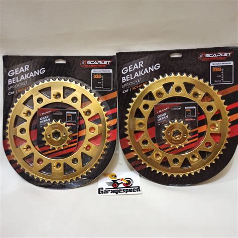 Jual Gear Gir Depan Belakang CRF 150 L Scarlet Shopee Indonesia