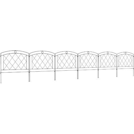 Outsunny Pcs Decorative Garden Fencing In X Ft Metal Border Edging