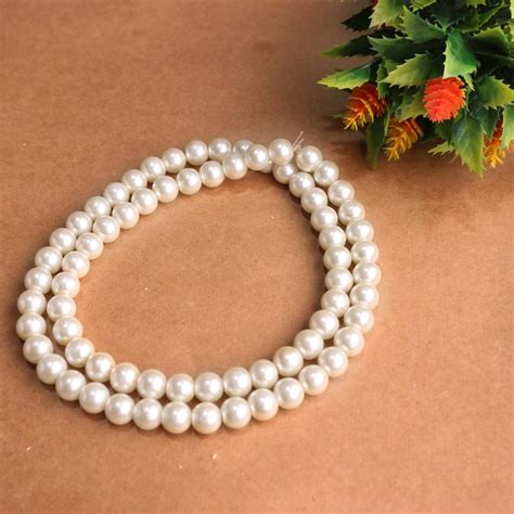 Shop - Pearl Beads White (10 mm) In Pakistan- Designer Lace and Fabric