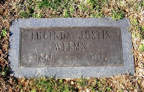 Nancy Lucinda Justis Weems 1869 1912 Mémorial Find a Grave