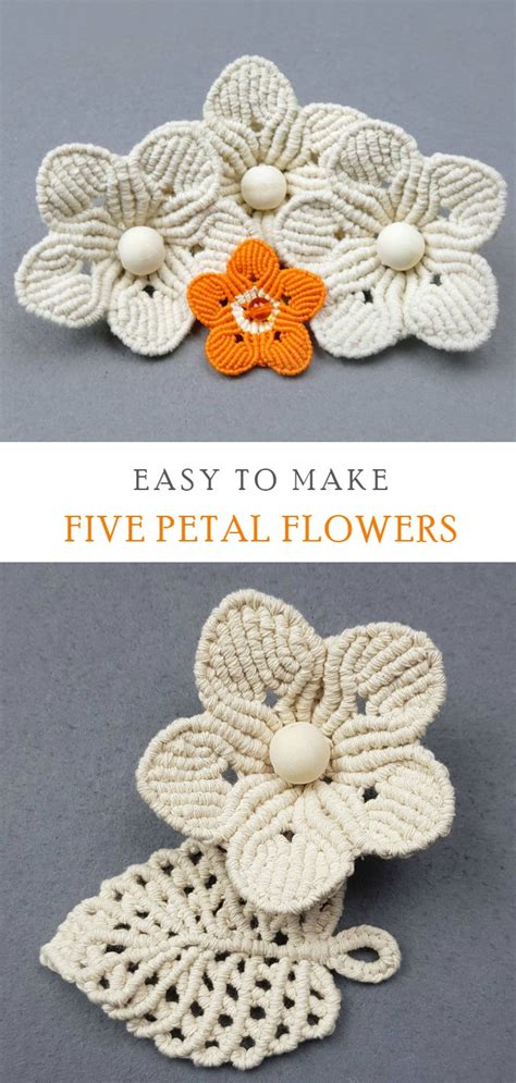 Simple Five Petal Crochet Flower Best Flower Site