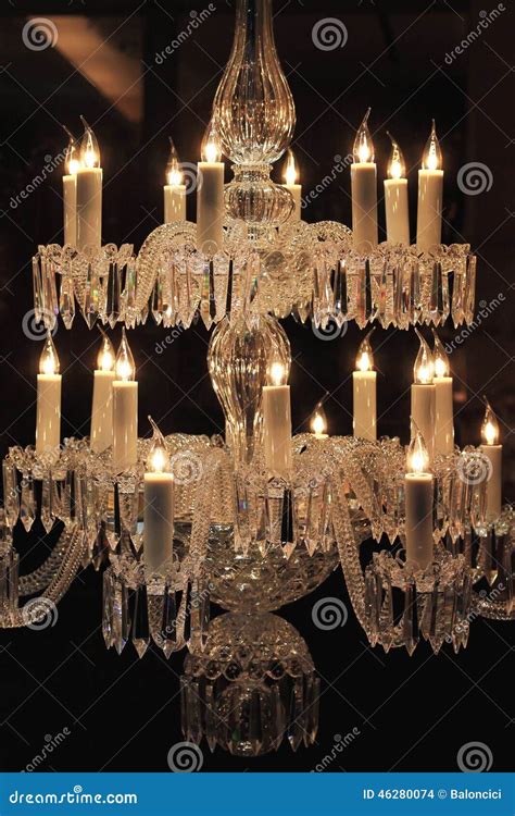 Chandelier stock photo. Image of candles, glass, crystal - 46280074