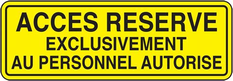 Panneau texte Réservé personnel autorisé Signals