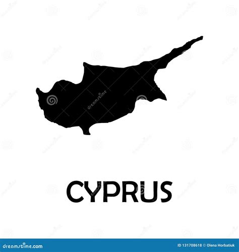 Outline Map Of Cyprus Isolated Vector Illustration Stock Vector