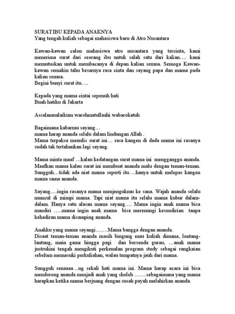 Surat Ibu Kepada Anaknya Pdf