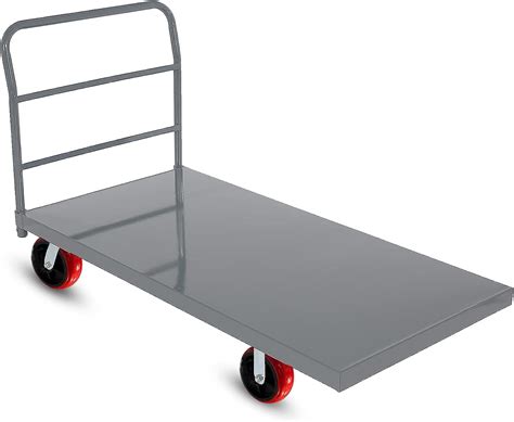 5Seconds Heavy-Duty Flatbed Industrial Cart, 60''x30'', 3000lb Capacity, 8'' Swivel Wheels ...