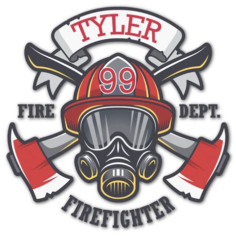 Custom Firefighter Graphic Decal - Large (Personalized) | YouCustomizeIt