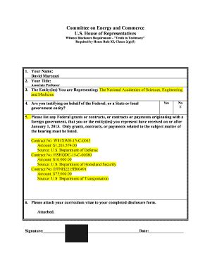 Fillable Online Docs House Attachment Disclosure Form And