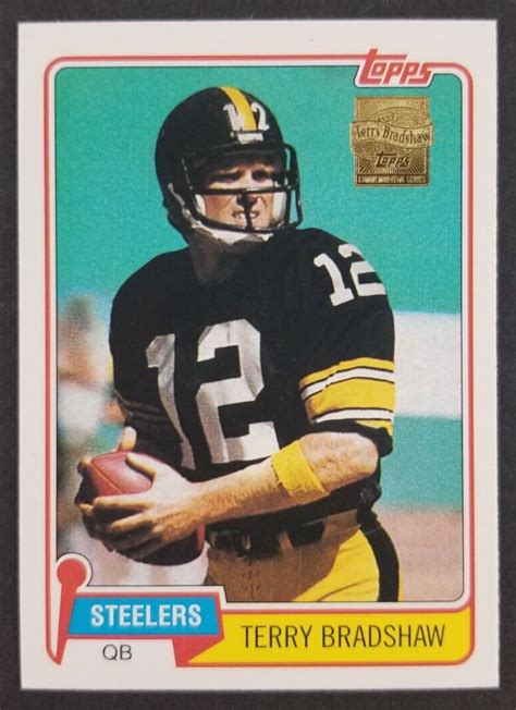 Terry Bradshaw Topps Reprint Football Card Nm Ebay