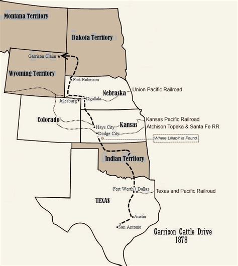 Lonesome Dove Texas Map Business Ideas