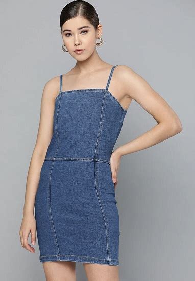 25 Fashionable Denim Dress Designs For Women And Girls