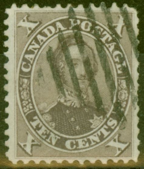 Canada 1859 10c Brown Sg36 Fine Used Example Being Nicely Centred