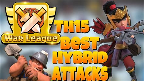 Cwl Th15 With Hog Miner Hybrid Attack Strategy 2023th15 Attack Strategy Clash Of Clans Coc