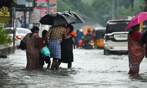 Heavy Rainfall Lashes Chennai Low Lying Areas Inundated Telugu Bullet