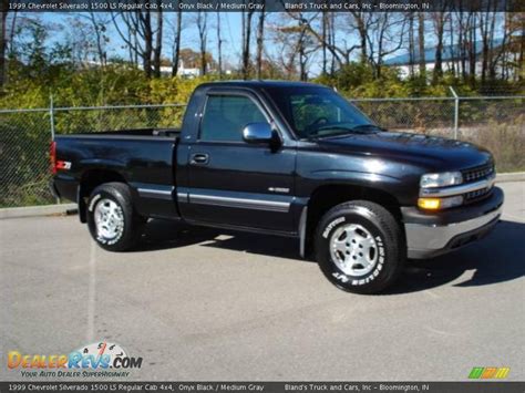 1999 Chevrolet Silverado 1500 Ls Regular Cab 4x4 Onyx Black Medium Gray Photo 6