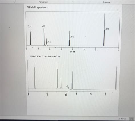 Solved Synthesis Of Benzocaine H Nmr Spectrum For Each