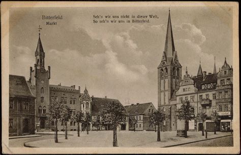 Marktplatz Geschäfte Bitterfeld Ansichtskarten Lexikon