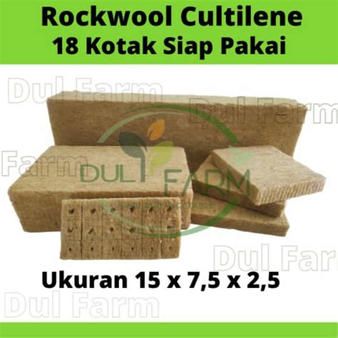 Jual Rockwool Hidroponik Siap Pakai 18 Kotak 15x7 5x2 5 Cultilene