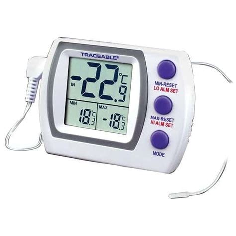 Traceable Jumbo Refrigerator Freezer Thermometer With Calibration 1 Wire Probe