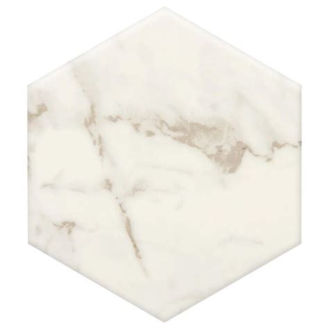 Marazzi Marble Obsession 8 X 8 Hexagon Porcelain Tile In Calacatta