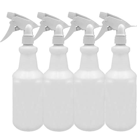 32 Oz Empty Plastic Spray Bottle For Cleaning Solutions Measurements 4 Pack