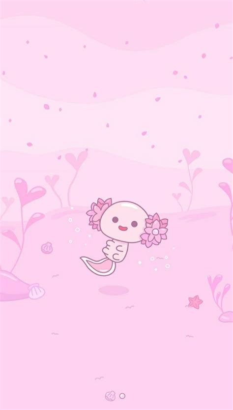 Pink Axolotl Wallpapers Wallpaper Cave