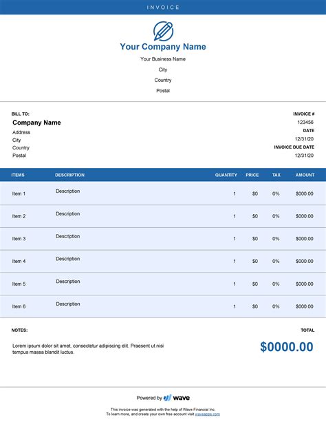 Logo Design Invoice Template - Free Download