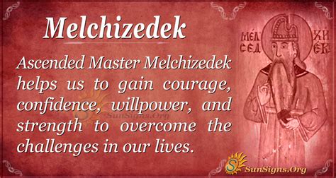 Melchizedek - High Priest Of The Melchizedek Priesthood - SunSigns.Org