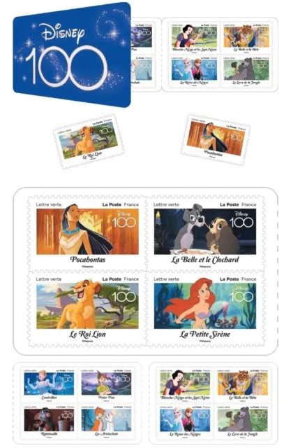 COLLECTION CARNET TIMBRES france Disney 100 Ans d histoires à partager