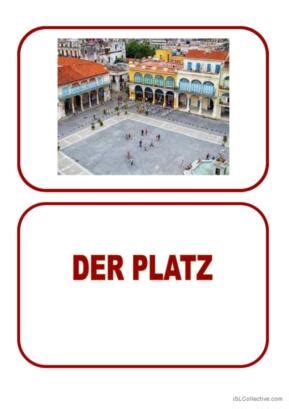 In Der Stadt Wort Flash Karten Domino Vokabel Praxis D