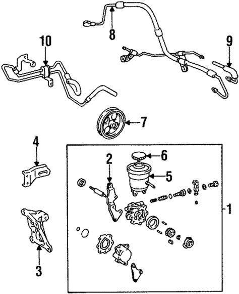 1993 1997 Toyota Corolla Power Steering Pump Mount Bracket 44443 12100