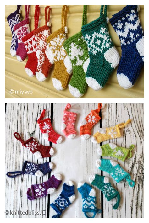 Mini Christmas Stocking Advent Calendar Free Knitting Pattern