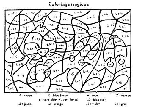 Coloriage Magique Addition à imprimer sur ColoriageEnfant