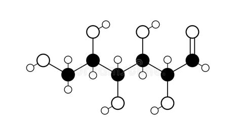 Molécula De Glicose Molécula Química Estrutural Fórmula De Laandstick